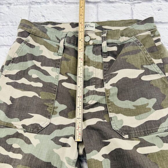 NOT FOR SALE      J Crew Straight Leg Crop Pants Size 28 Green Camouflage High - Picture 10 of 12